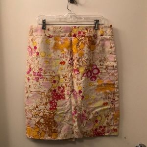 J.crew Floral Pencil Skirt